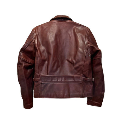 B-McCOY'S ライダースジャケット メンズ ステアハイド レザー シングル 36 中古 1
