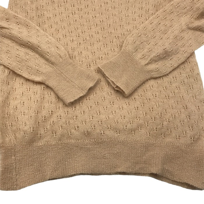 LOUIS VUITTON  ルイヴィトン カシミヤ シルク ニットトップス レディース S ベージュ セーター Vネック 中古 1