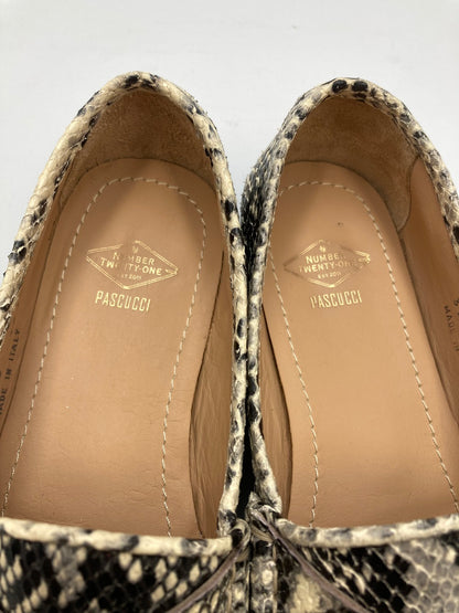PACCUCCI パスクッチ パイソン柄 ビットローファー レディース 中古 4