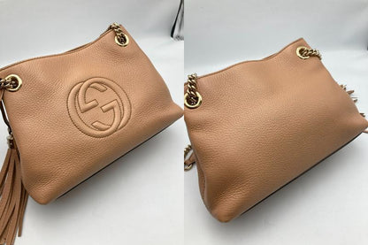 GUCCI グッチ ソーホー チェーン ショルダーバッグ レディース ベージュ 498879 中古 4
