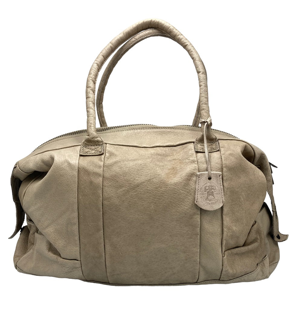 REN レン ピッグスキン 2WAY ボストンバッグ BG-121 ベージュグレイ メンズ 中古 4