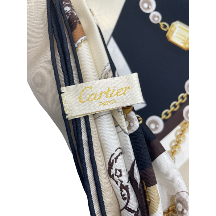 cartier 宝石 レター スカーフ 中古 4