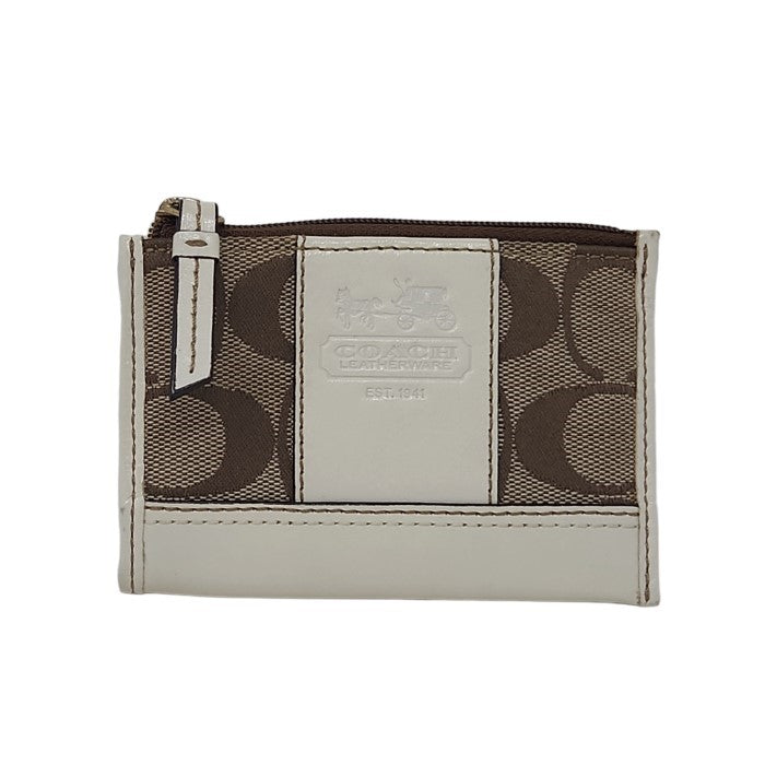 COACH コーチ シグネチャー キーリング付 コインケース 41568 ブラウン 中古 3