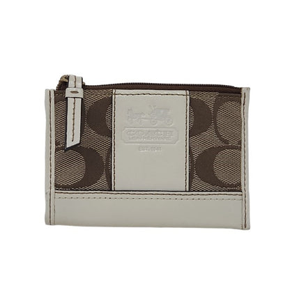 COACH コーチ シグネチャー キーリング付 コインケース 41568 ブラウン 中古 3