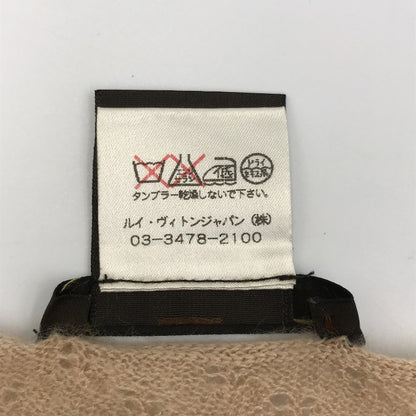 LOUIS VUITTON  ルイヴィトン カシミヤ シルク ニットトップス レディース S ベージュ セーター Vネック 中古 1