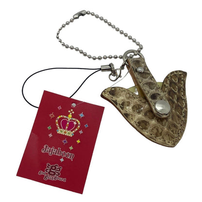 未使用品 JAJABOON ジャジャブーン ピックケース キーホルダー ダイヤモンドパイソン 中古 IT1