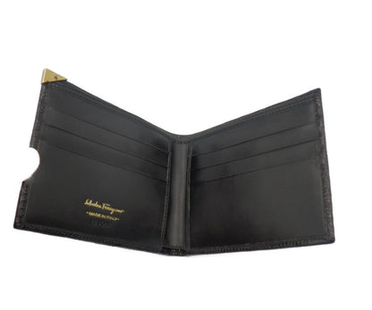 Salvatore Ferragamo リザード調 二つ折り 財布 中古 1