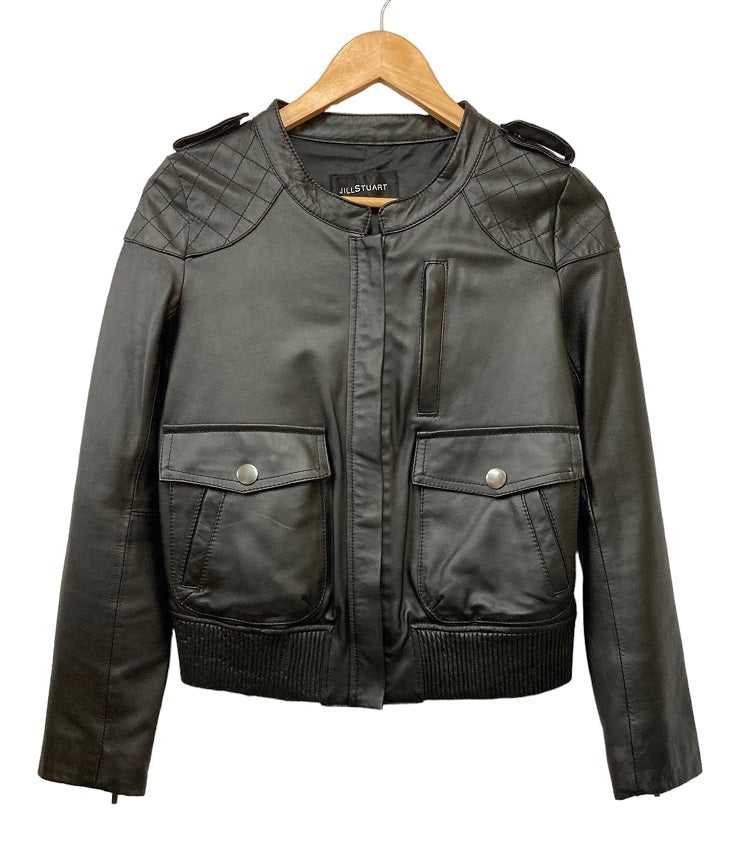 JILL STUART ジルスチュアート ラムレザー 羊革 ライダースジャケット 中古 4