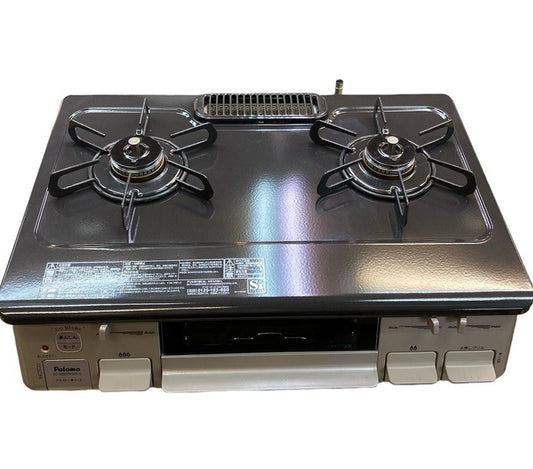 Paloma パロマ LPガス用 グリル付2口ガスコンロ IC-S807KBX-1L 2020年製 中古 D4