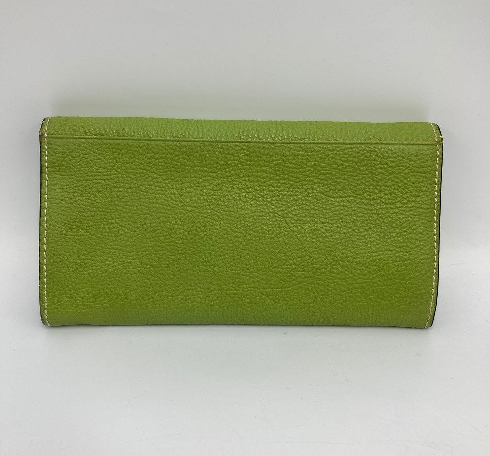 SERRATURA セッラトゥラ レザー 長財布 かぶせ蓋 ホック メンズ グリーン 中古 4
