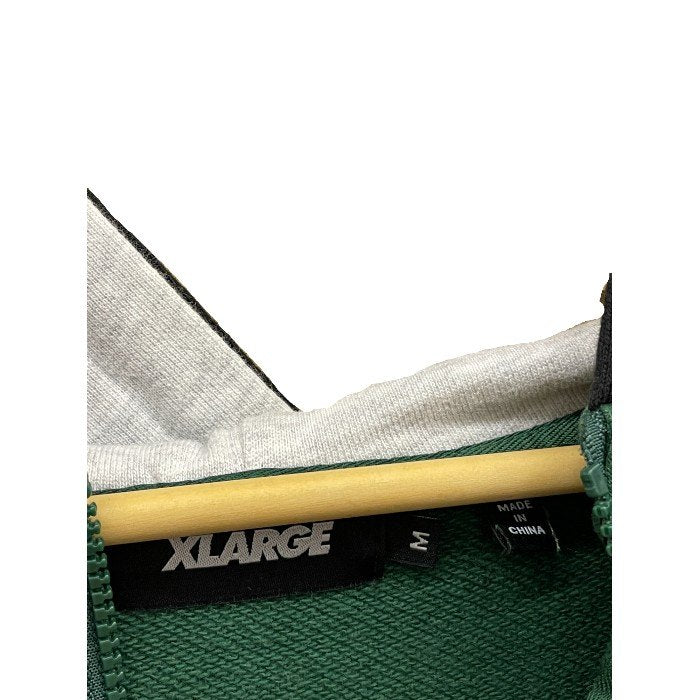 Xlarge エクストララージ ハーフジップ パーカー M グリーン 中古 1