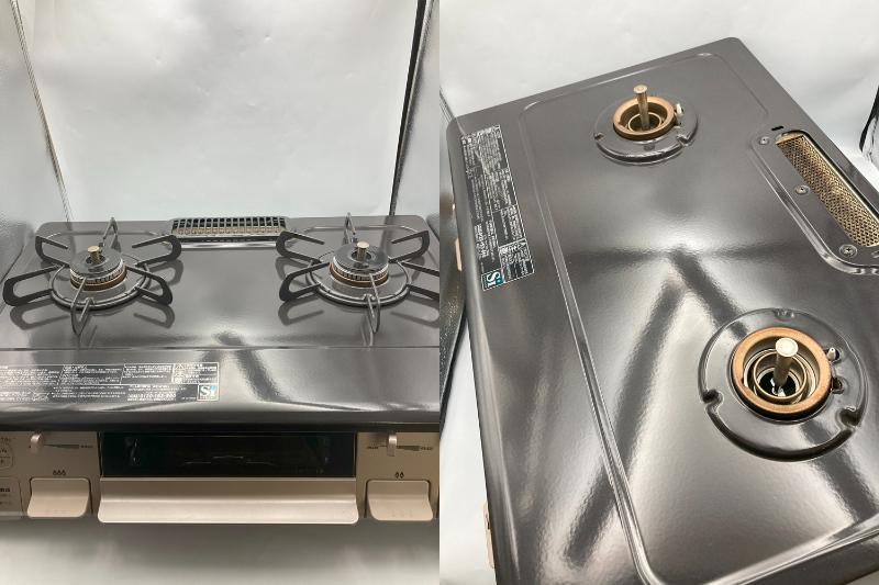Paloma パロマ LPガス用 グリル付2口ガスコンロ IC-S807KBX-1L 2020年製 中古 D4