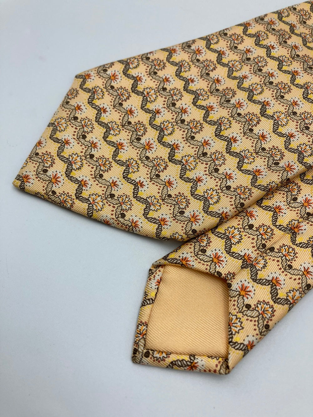 HERMES エルメス 花柄 シルクネクタイ 中古 4