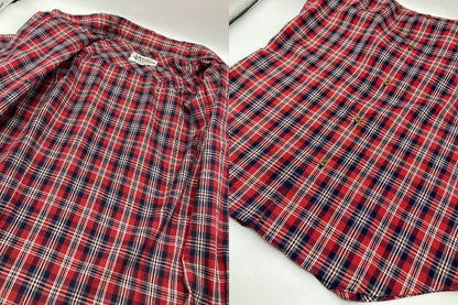 Vivienne Westwood MAN ヴィヴィアンウエストウッド マン チェック柄 刺繍オーブ 半袖シャツ 中古 4