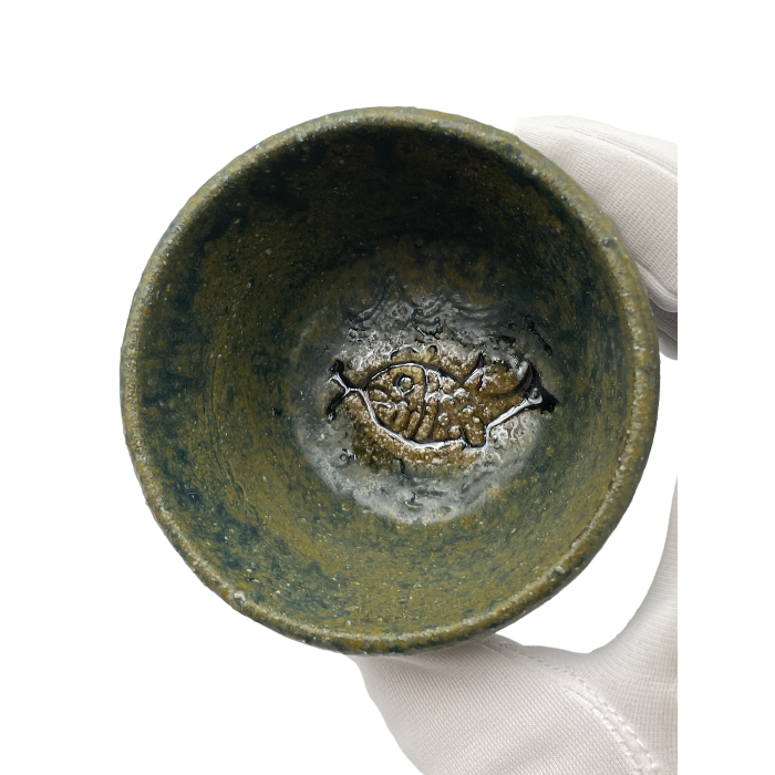 加藤 庄 魚紋 ぐい呑み 中古 4