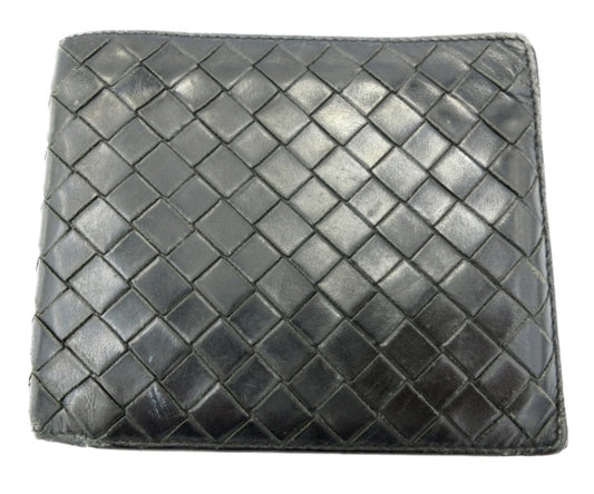 BOTTEGA VENETA ボッテガヴェネタ イントレチャート レザー 二つ折り札入れ 中古 1