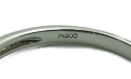 Pt900 ダイヤモンド 0.10ct リング 11号 レディース 中古 1