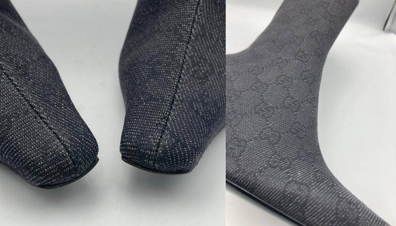 GUCCI グッチ GGキャンバス ショートブーツ レディース サイドジップ ハイヒール 158914 中古 4