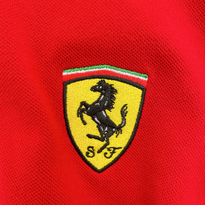 FERRARI フェラーリ ポロシャツ Mサイズ レッド 中古 1