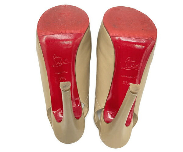Christian Louboutin クリスチャンルブタン レザー バックストラップ ミュール 約24.5 中古 1