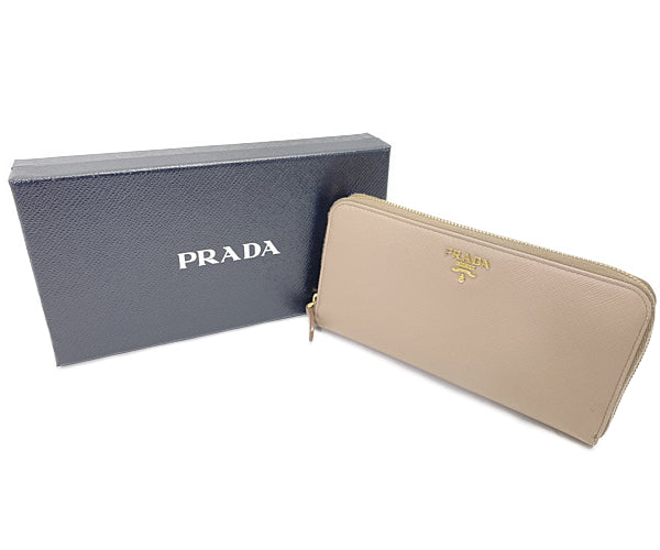 PRADA プラダ サフィアーノ ラウンドファスナー 長財布 中古 1