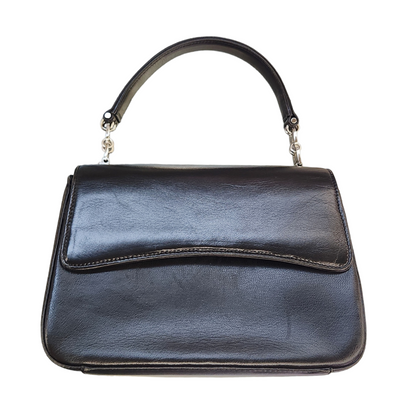 BALLY バリー レザー フォーマル ハンドバッグ レディース ブラック 冠婚葬祭 シルバー金具 中古 1
