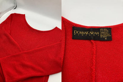 DONNA KARAN NEW YORK ダナキャラン ニューヨーク ウール混 ニットワンピース 中古 4
