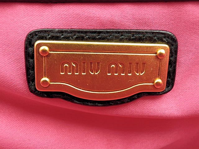 miu miu ミュウミュウ ラムスキン 2way ハンドバッグ 中古 1
