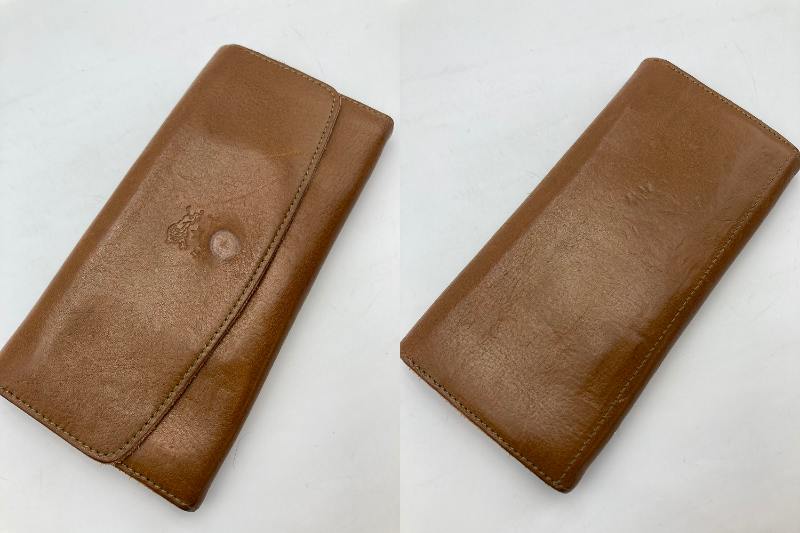 IL BISONTE イルビゾンテ レザー ２つ折り長財布 中古 4