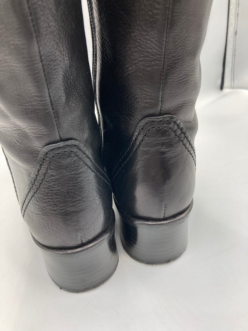 TRU TRUSSARDI STILE トゥルー トラサルディ スティーレ レザー ロングブーツ ブラック 中古 4