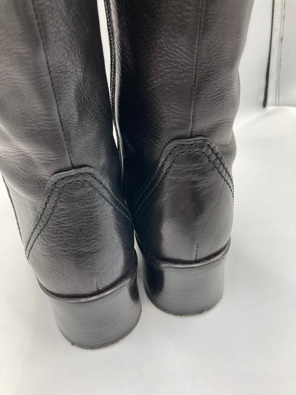 TRU TRUSSARDI STILE トゥルー トラサルディ スティーレ レザー ロングブーツ ブラック 中古 4