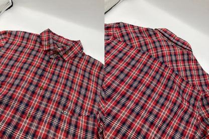 Vivienne Westwood MAN ヴィヴィアンウエストウッド マン チェック柄 刺繍オーブ 半袖シャツ 中古 4