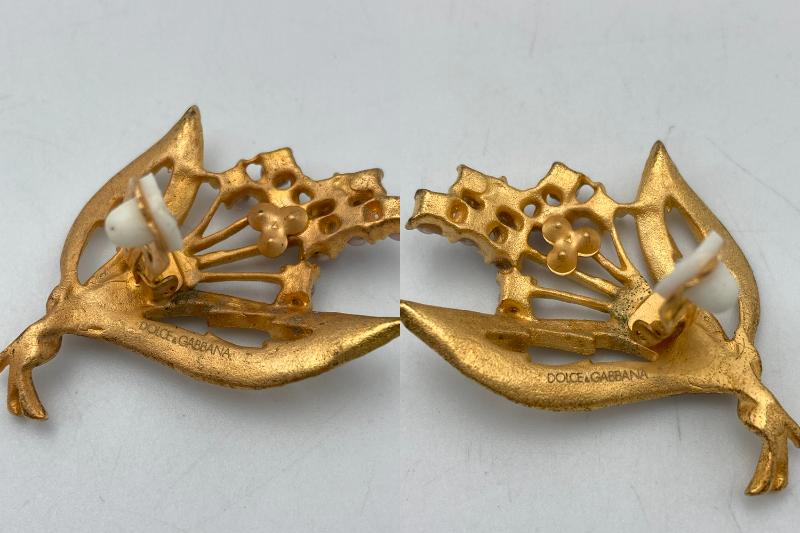 DOLCE&GABBANA ドルチェ＆ガッバーナ リーフデザイン イヤリング 中古 4