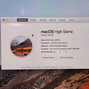 Apple iMac 21.5inc デスクトップパソコン A1418 2017 中古 3