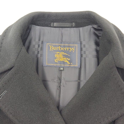 Burberrys バーバリーズ カシミヤ 羊毛 ダブルチェスターコート FNA94-926 レディース 38 ブラック 中古 3