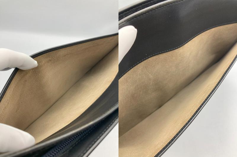 dunhill ダンヒル レザー クラッチバッグ 書類ケース メンズ ブラック 中古 4