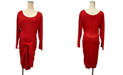 DONNA KARAN NEW YORK ダナキャラン ニューヨーク ウール混 ニットワンピース 中古 4