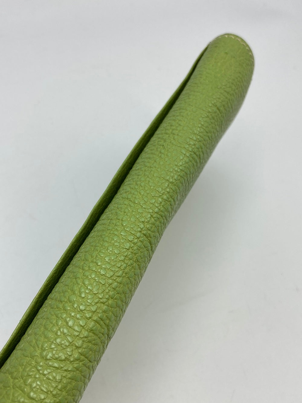 SERRATURA セッラトゥラ レザー 長財布 かぶせ蓋 ホック メンズ グリーン 中古 4
