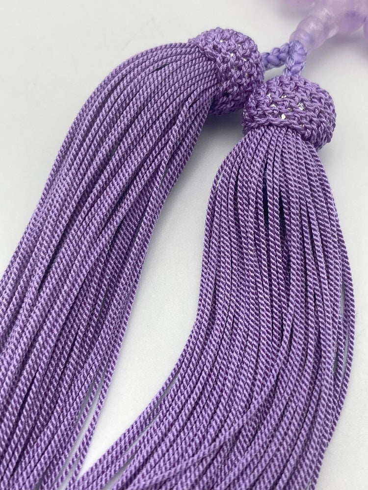 京念珠 紫水晶 8mm 正絹房 婦人ベーシック念珠 数珠 468445-3 中古 D4