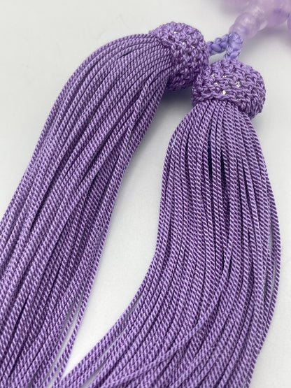 京念珠 紫水晶 8mm 正絹房 婦人ベーシック念珠 数珠 468445-3 中古 D4
