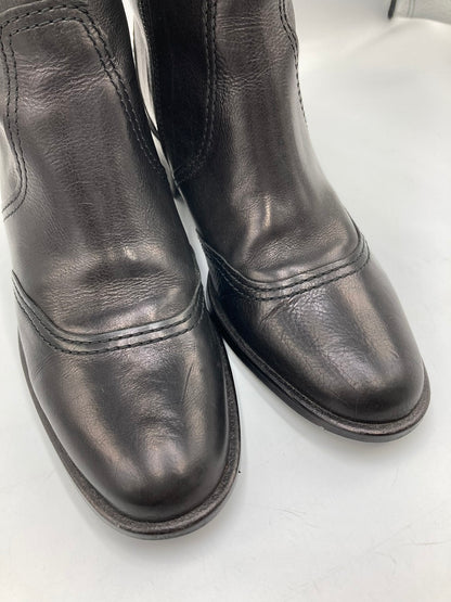 TRU TRUSSARDI STILE トゥルー トラサルディ スティーレ レザー ロングブーツ ブラック 中古 4