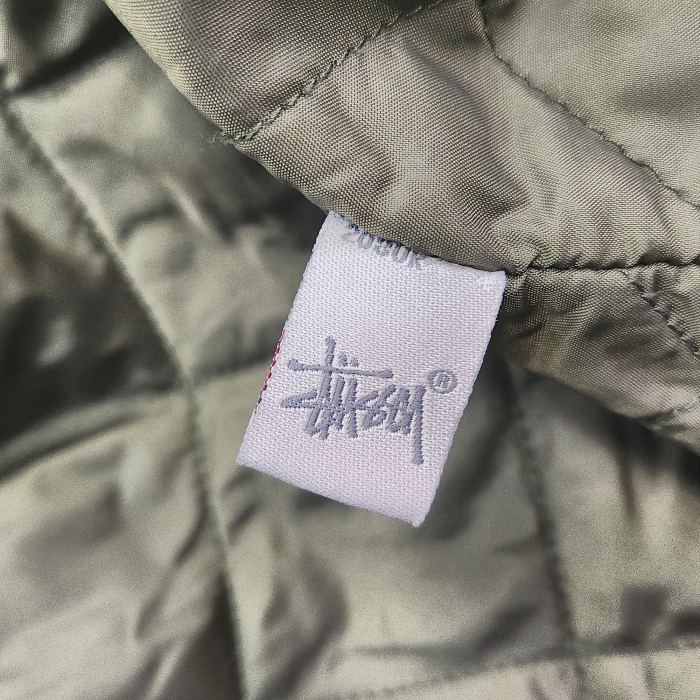 Stussy ステューシー AUTHENTIC GEAR 裏ボア コーデュロイ ジャケット メンズ L カーキ ブルゾン OLD ビンテージ 中古 1