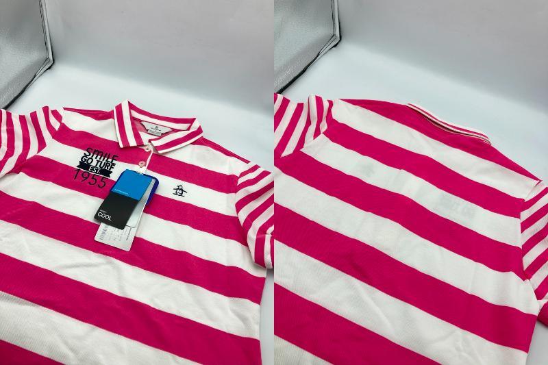 Munsingwear マンシングウェア ボーダー ポロシャツ レディース サイズL MGWLJA06SB 中古 D4