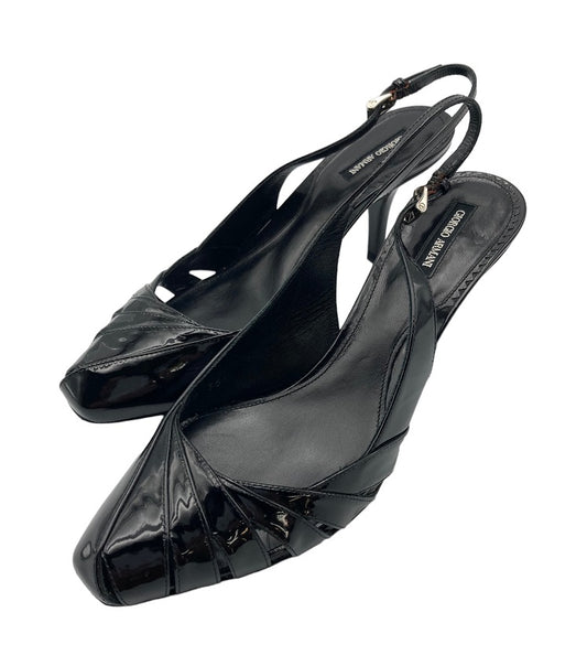 GIORGIO ARMANI ジョルジオアルマーニ  バックストラップ パンプス 中古 4