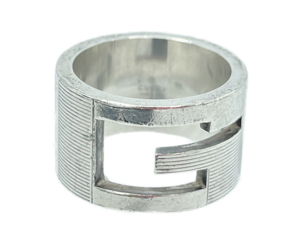 GUCCI グッチ シルバー925 ロゴ リング 10号 中古 1